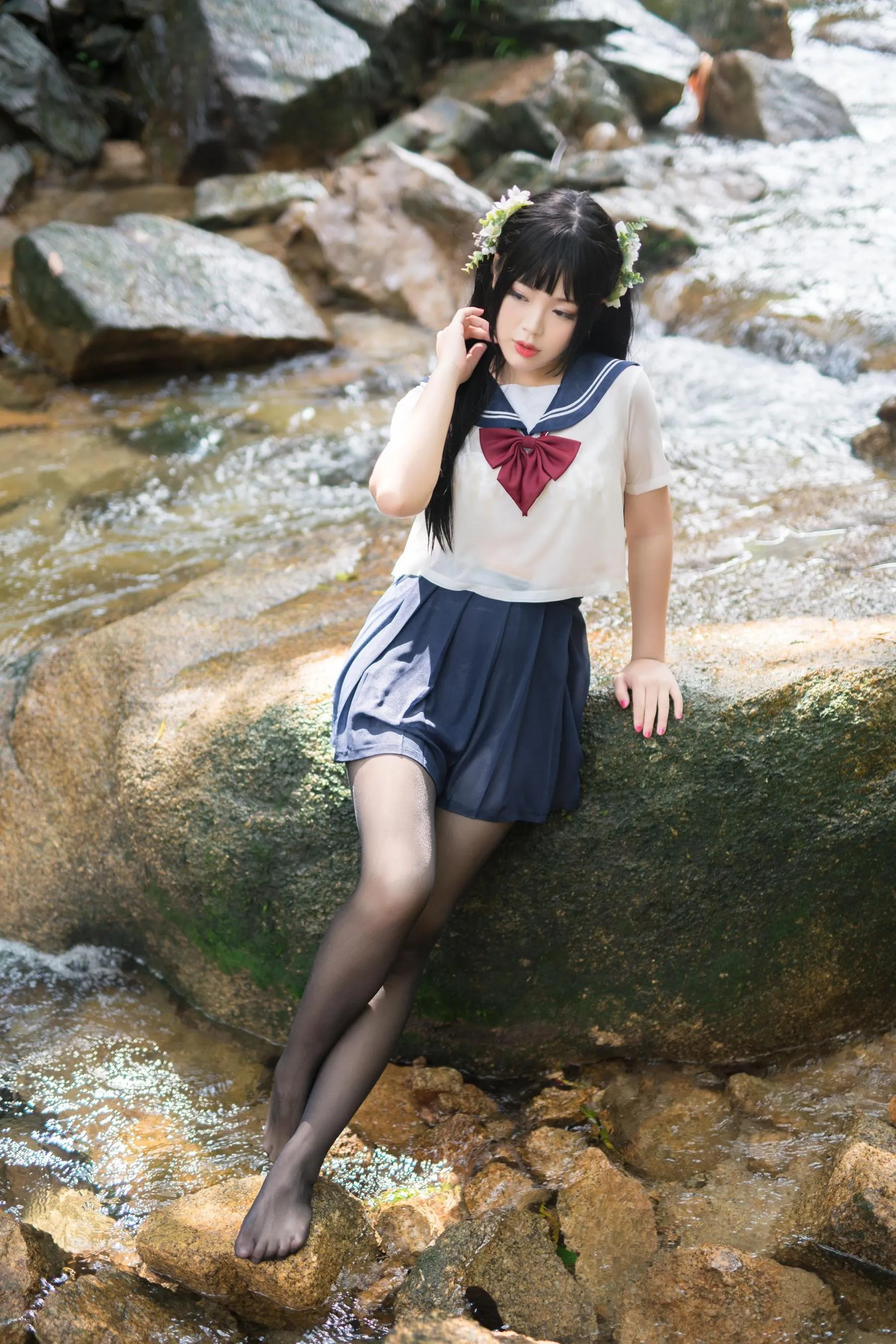 白烨 – NO.05 湿身JK-图片[24] [50P]插图9